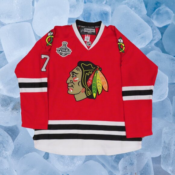 Chicago Blackhawks NHL Reebok 2015 Stanley Cup Seabrook Jersey Men's Size 52 XXL
